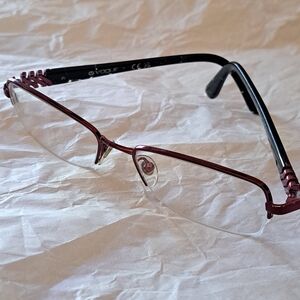 Vogue Women's Black Eyeglasses. Gems On Arms.